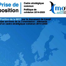 Position de la MOT sur la préparation du Cadre stratégique commun 2014-2020