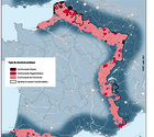 Structures intercommunales à fiscalité propre dans les espaces frontaliers français